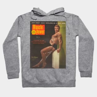 MUSCLE POWER - Vintage Physique Muscle Male Model Magazine Cover Hoodie